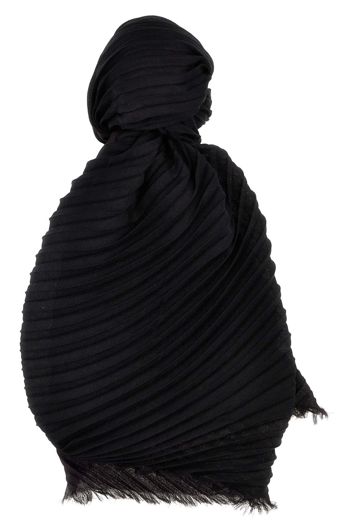 Issey Miyake Double Pleats Scarves And Foulards Black