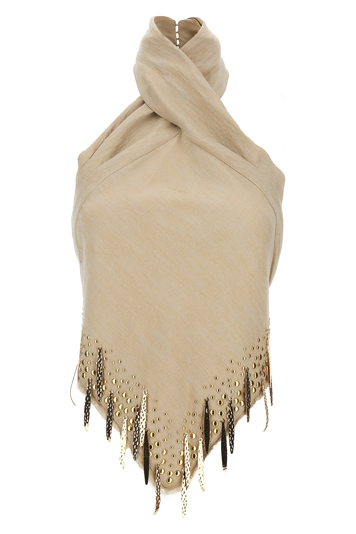 Rabanne Off The Shoulder Top Tops Beige In Neutral