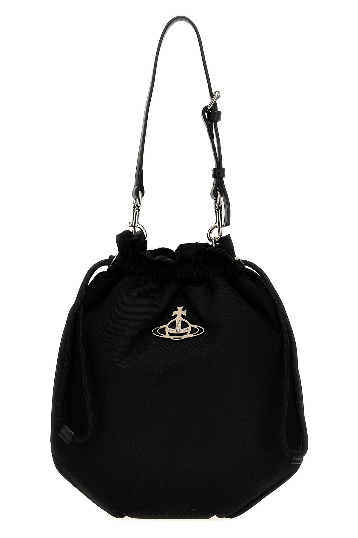 Vivienne Westwood Drawstring Pouch Handbag In Black