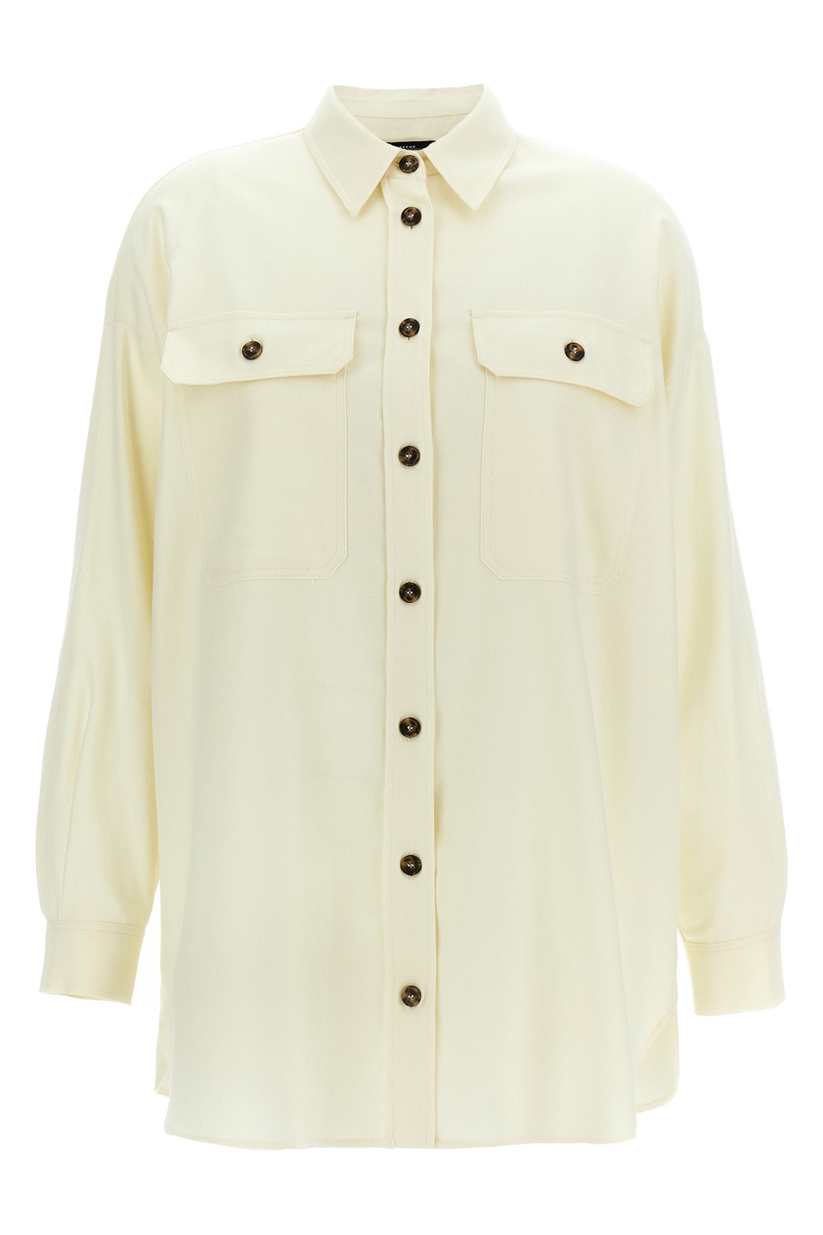 Weekend Max Mara Woman Shirt Ivory Size 10 Cotton In Yellow