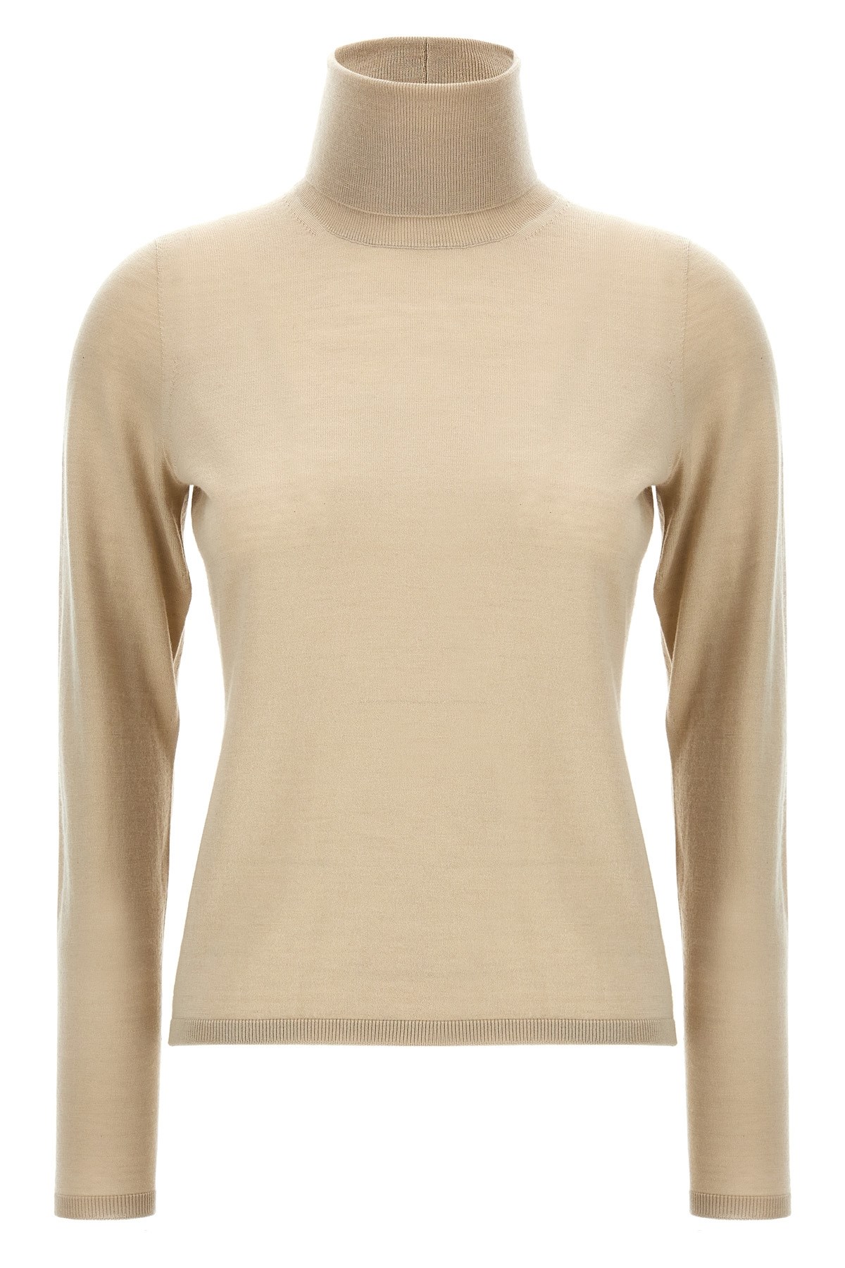Max Mara 'swift' Ribbed Turtleneck Sweater With Long Sleeves In Multi