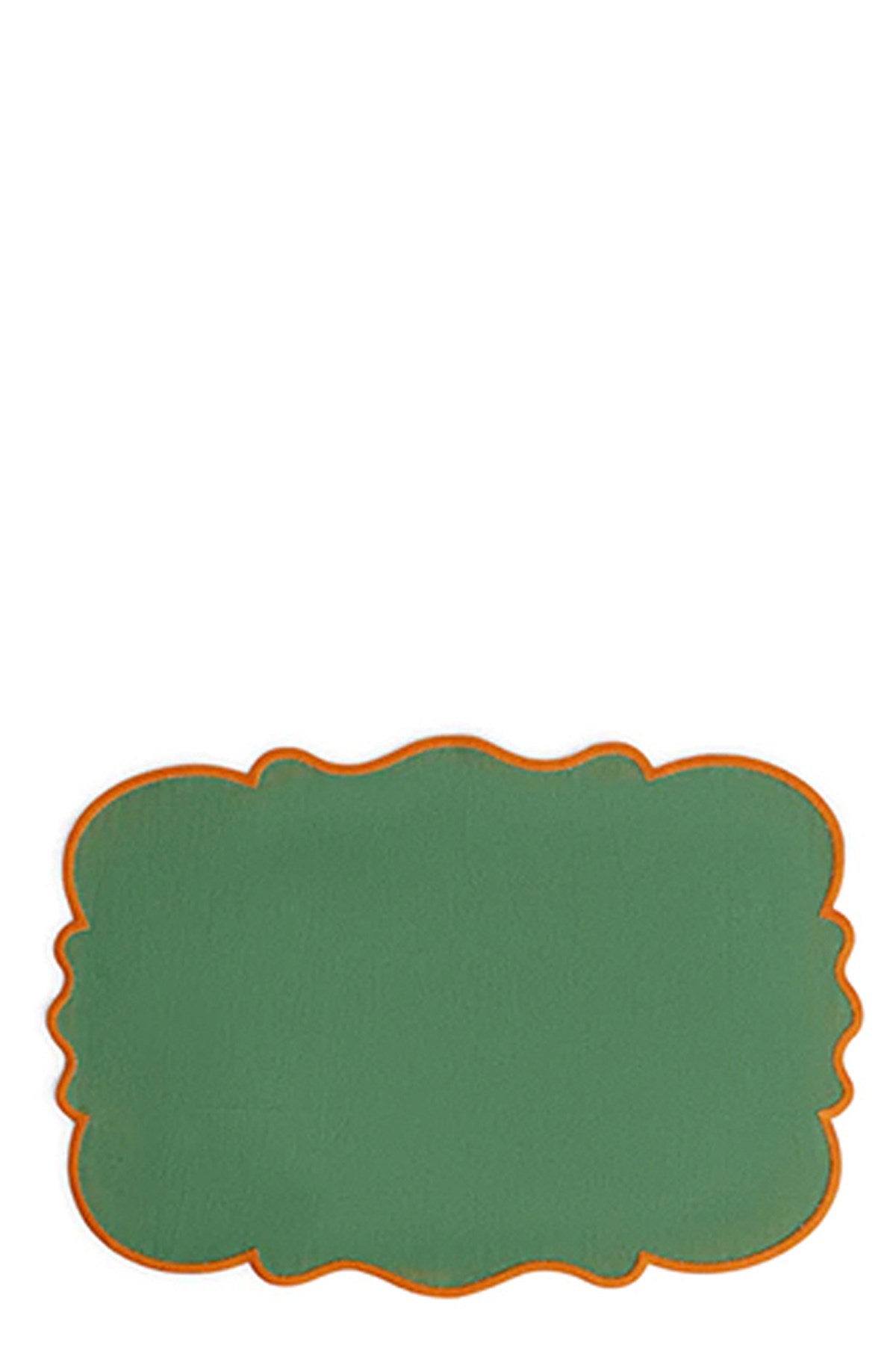 Bitossi Set Of 2 Placemats With Scalloped Edge In Green