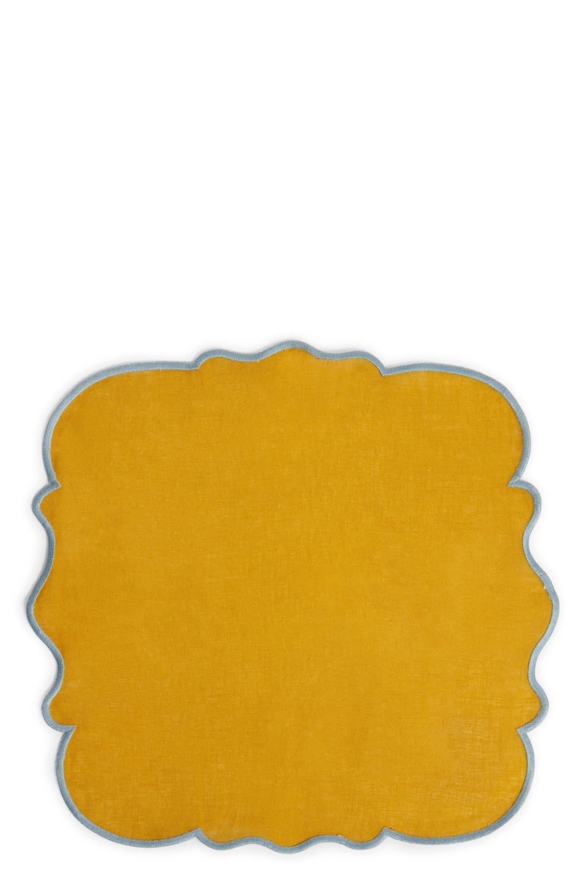 Bitossi Set Of 2 Napkins With Scalloped Edge In Yellow
