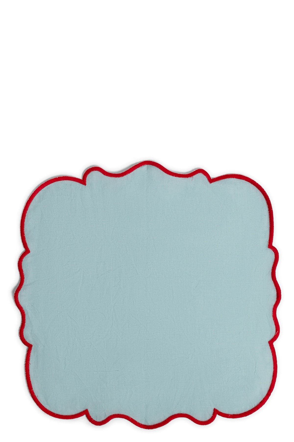 Set Of 2 Napkins With Scalloped Edge - Size U