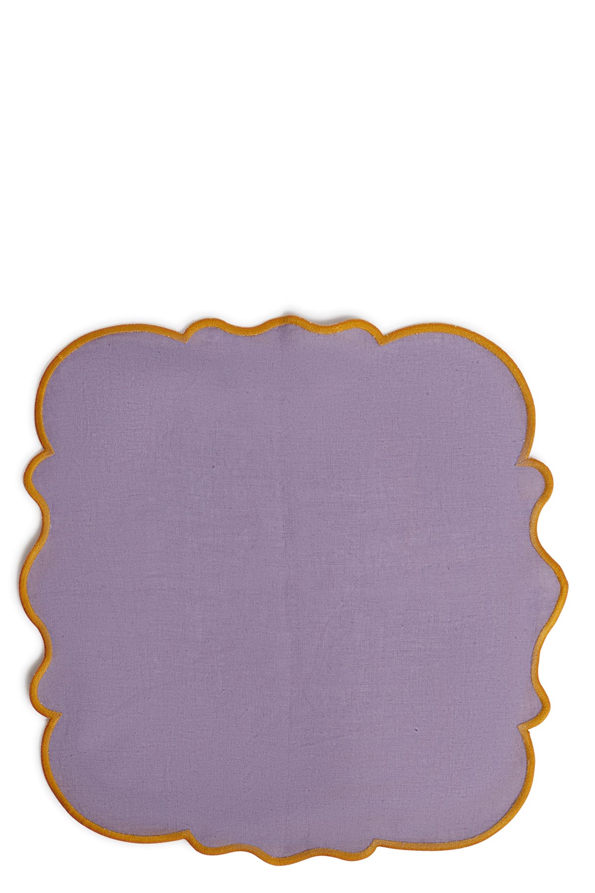 Set Of 2 Napkins With Scalloped Edge - Size U