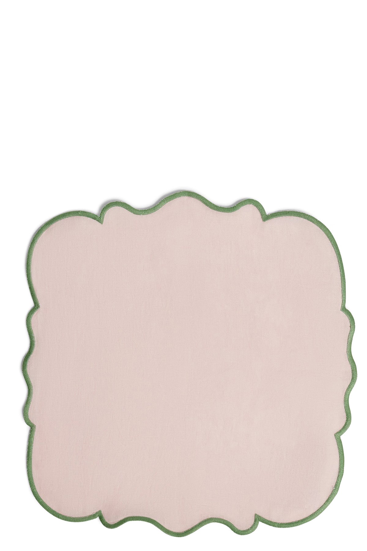 Set Of 2 Napkins With Scalloped Edge - Size U