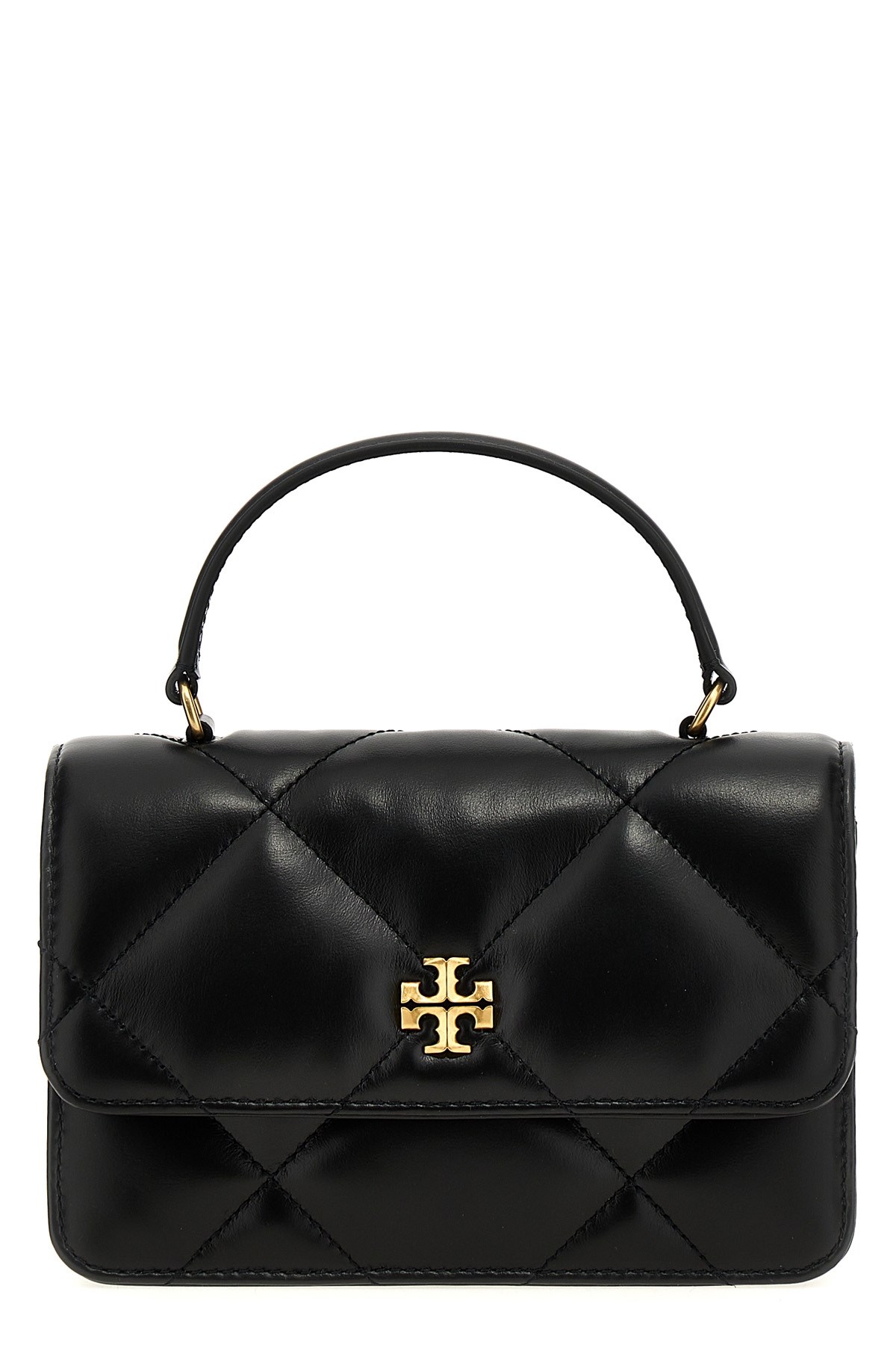 Tory Burch 'kira Diamond Quilt' Handbag In Black