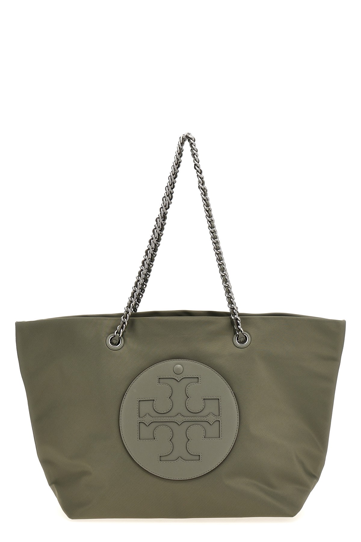 Tory Burch Ella Chain Nylon Tote Bag In Stone