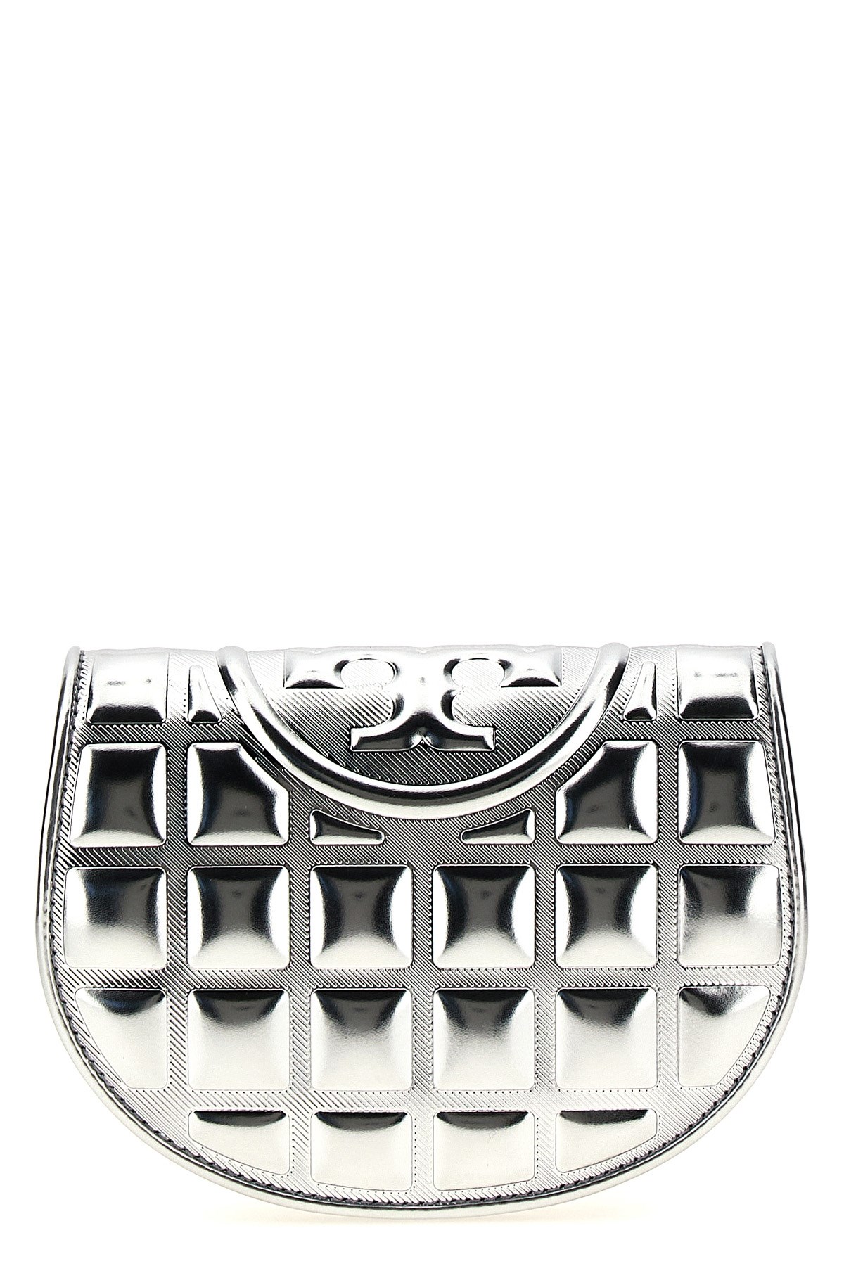 Tory Burch Fleming Metallic Square Quilt Wallets And Card Holders In Metallic