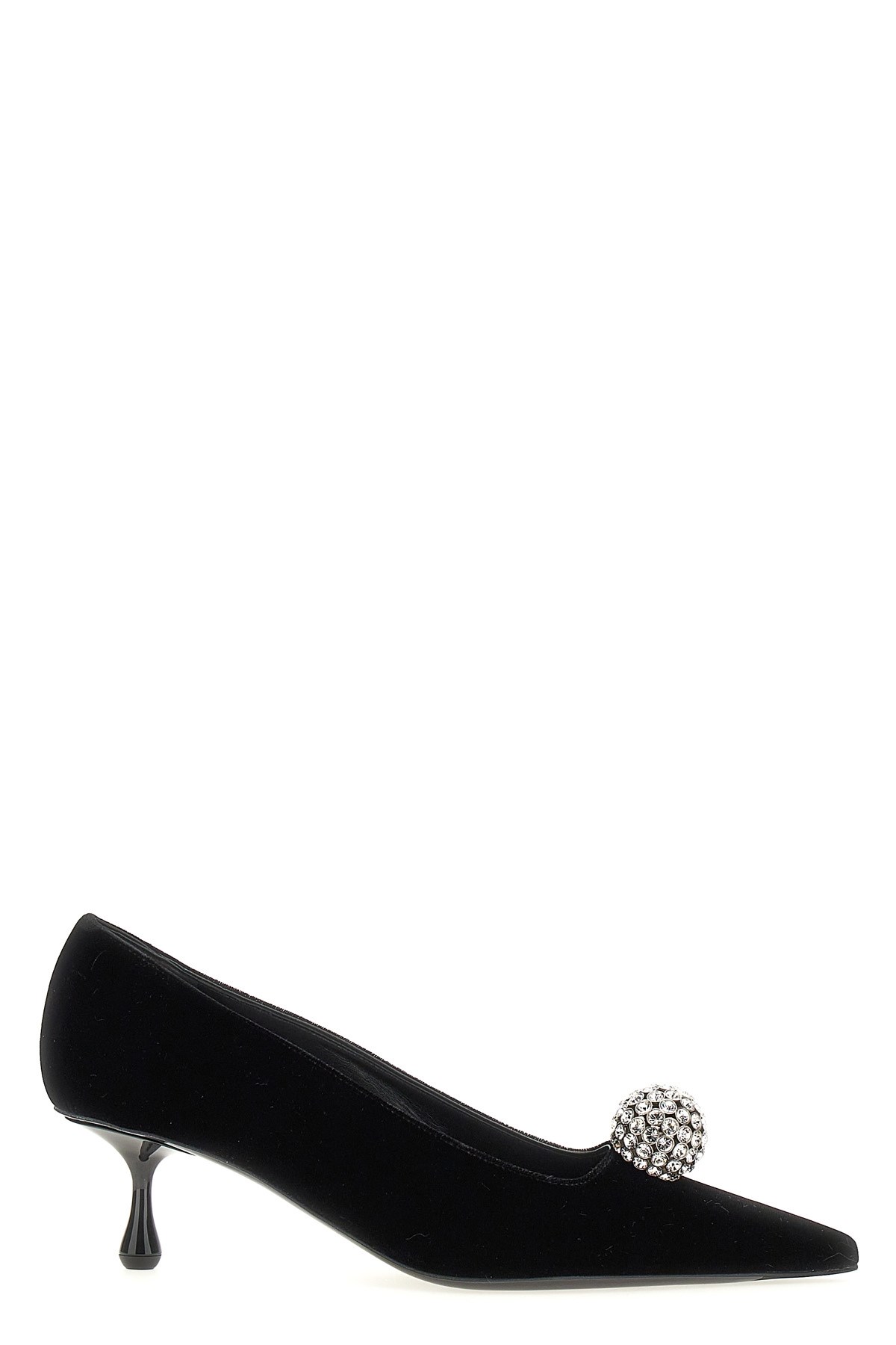 Jimmy Choo Orb 50 Crystal-embellished Velvet Pumps
