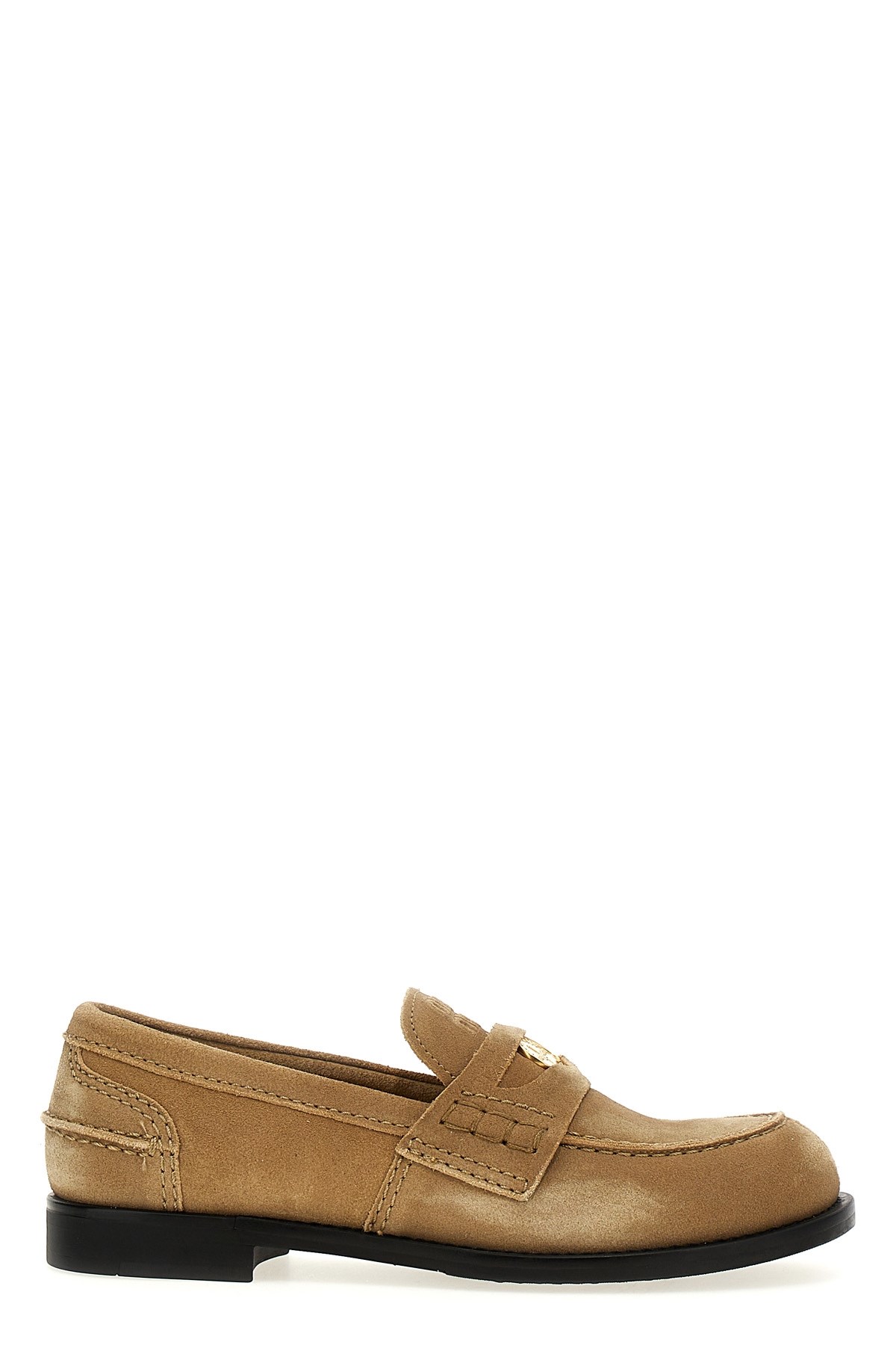 Miu Miu Coin-plaque Suede Loafers