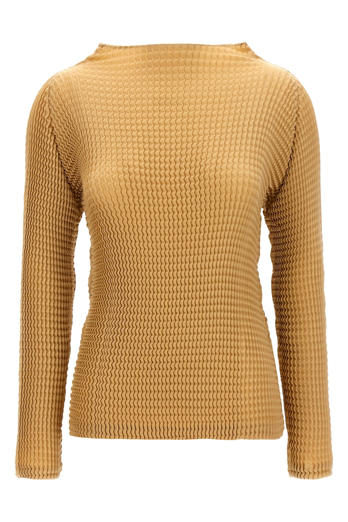 Shop Issey Miyake 'suede Like Pleats' Blouse