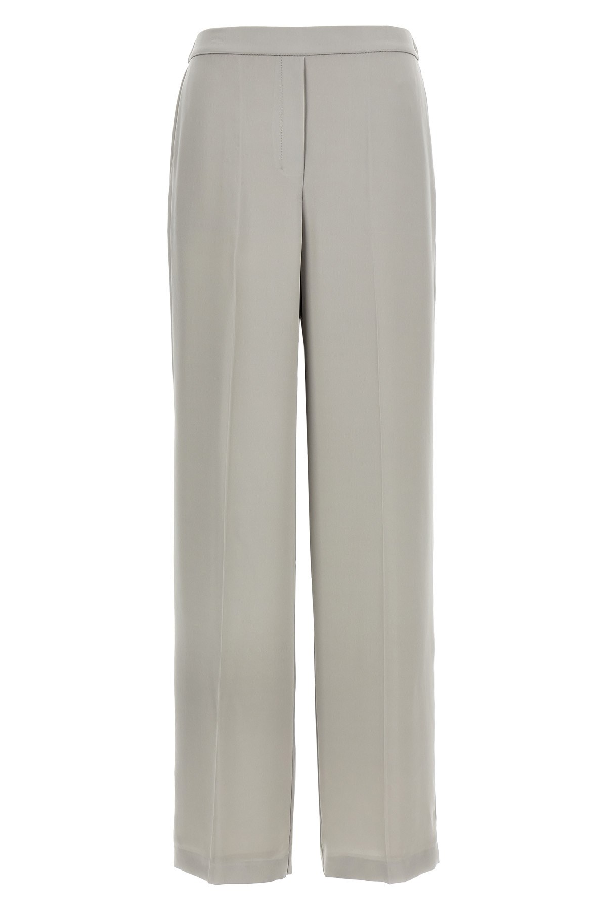 Theory Metallic Pants With Rear Elastic Waist And Wide Leg In Silk Woman
