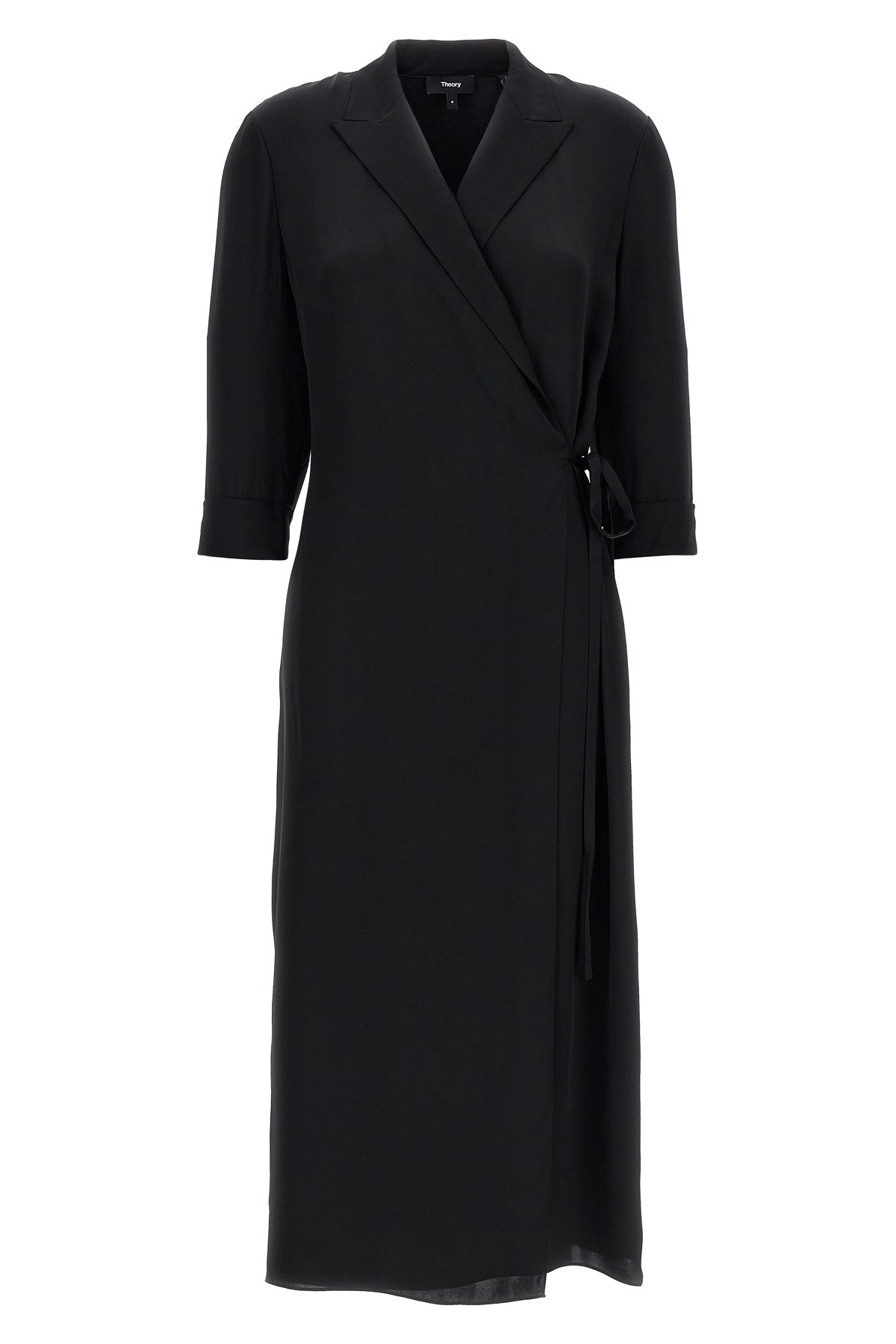 Theory Silk Shirt Dress Dresses Black