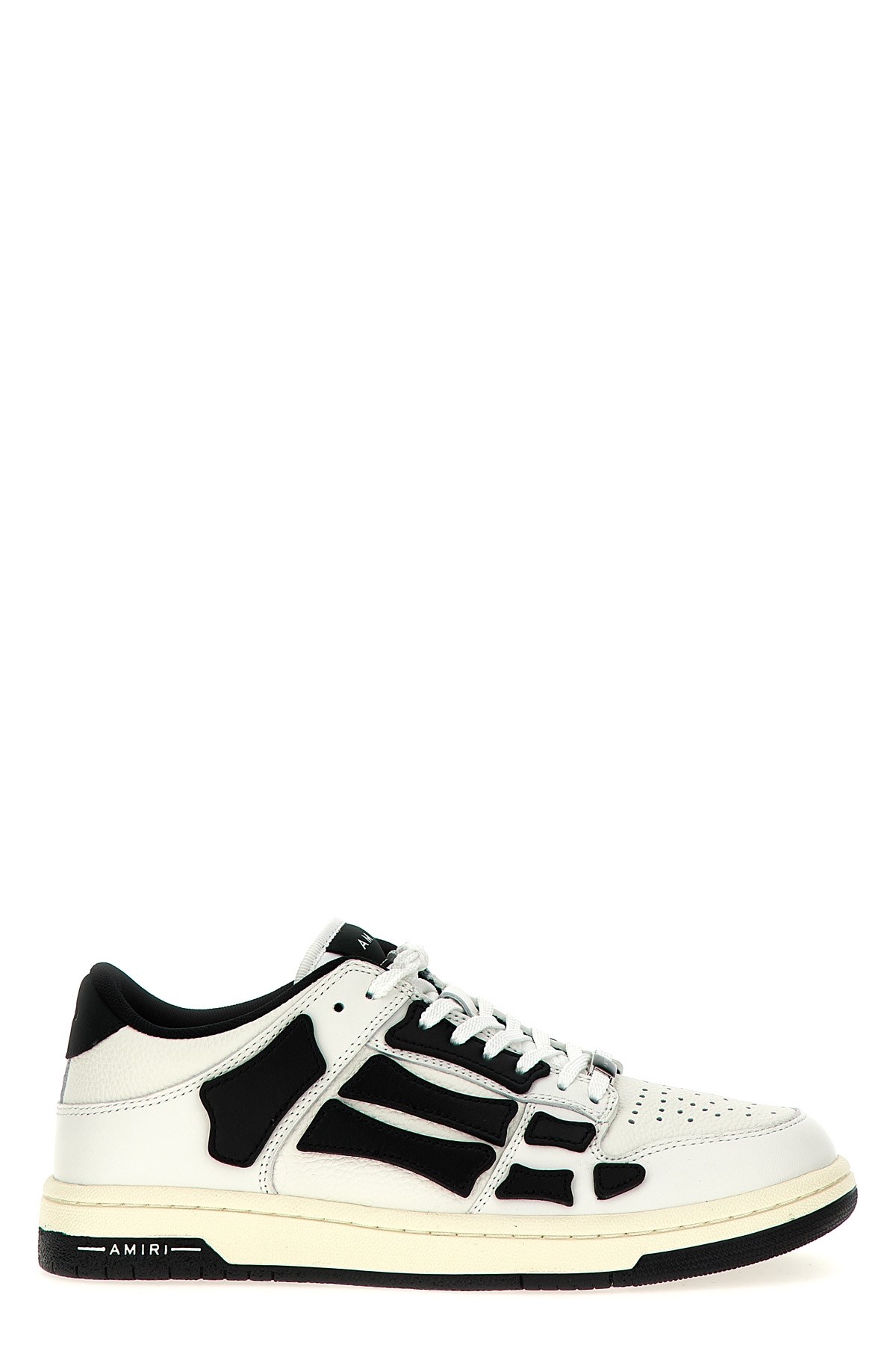 Amiri Skel Top Low Black And White Sneakers With Logo Patch On Thetongue And Contrasting Details On The Si In White