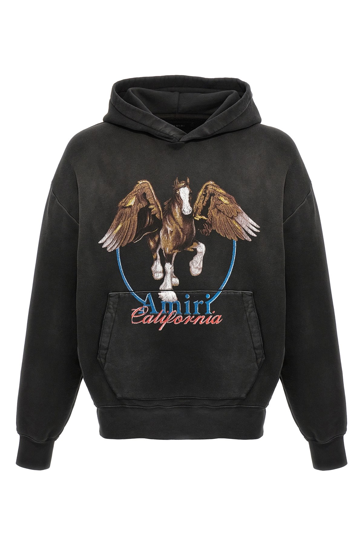Amiri Graphic Print Hooded Sweater Kangaroo Pocket