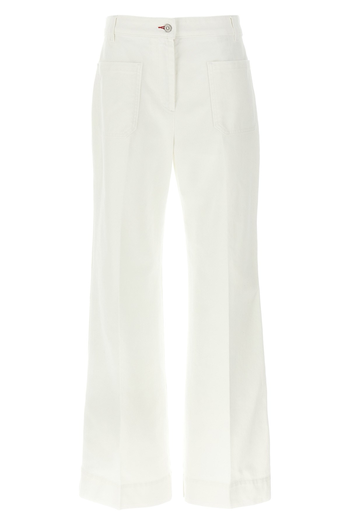 Victoria Beckham Womens Washed White Alina Flared-leg Denim Jeans In White