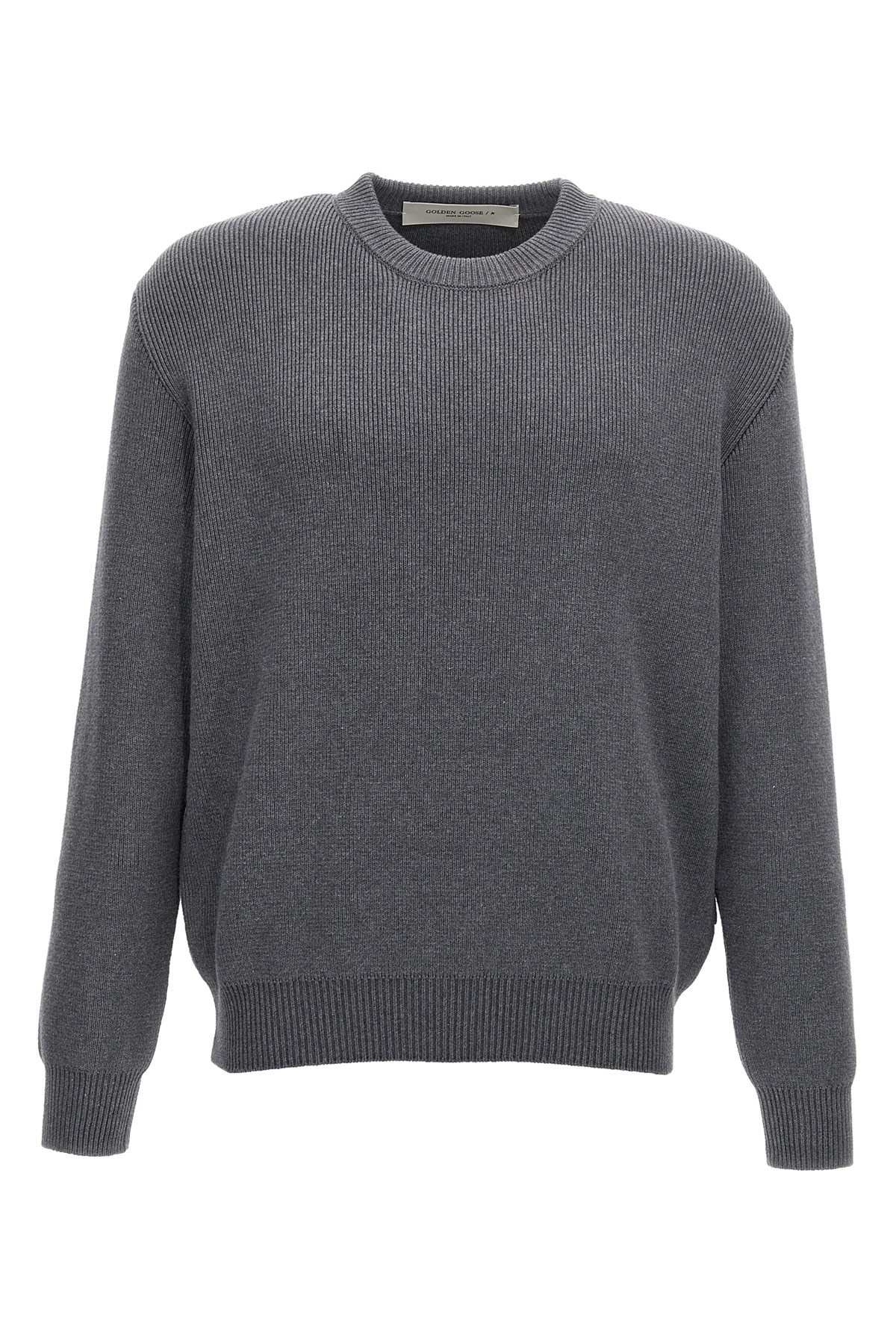 Golden Goose Cotton Dany Pullover With Lettering In Gray