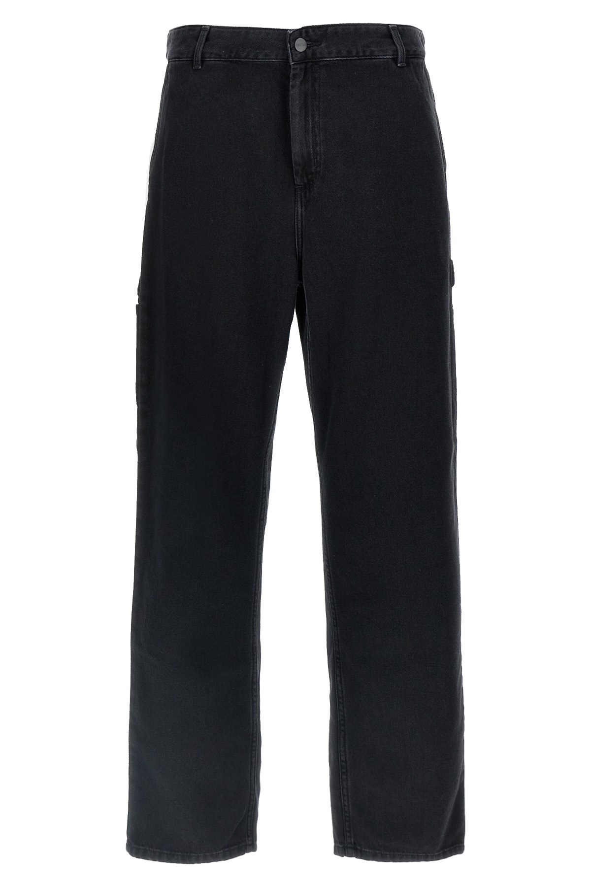 Carhartt Straight Leg Pants With Belt Loops And Pockets In Black