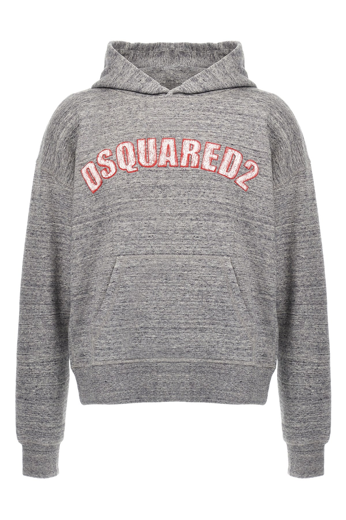 Dsquared2 Hooded Kangaroo Pocket Sweater With Ribbed Cuffs