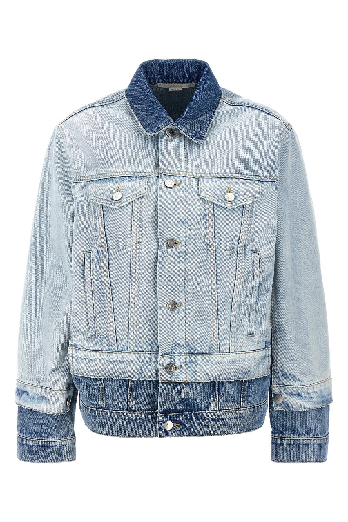 Shop Stella Mccartney Layered Denim Jacket