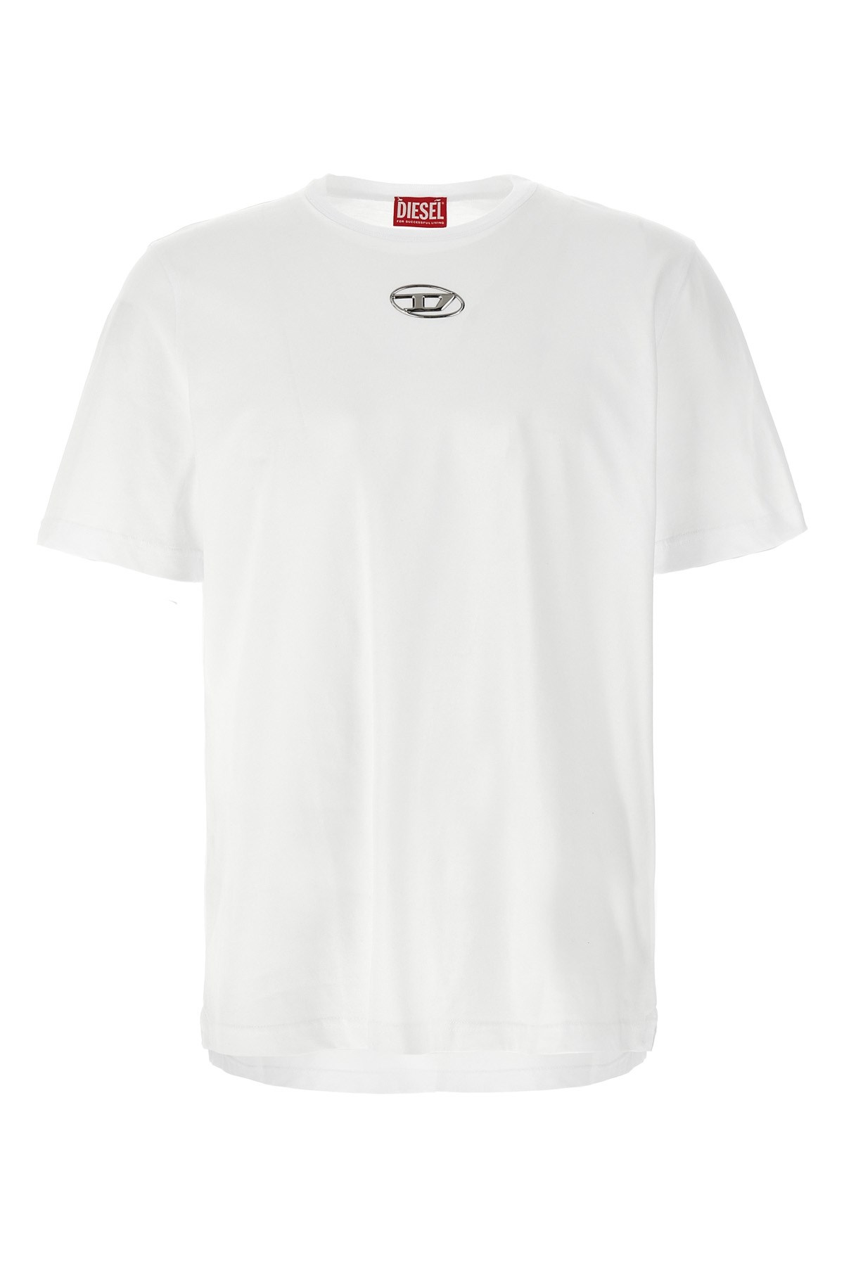 Diesel 'crew Neck Emblem T-shirt' In White