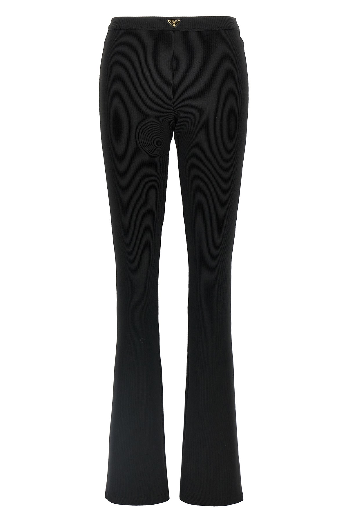 Prada Ribbed Pants In Black