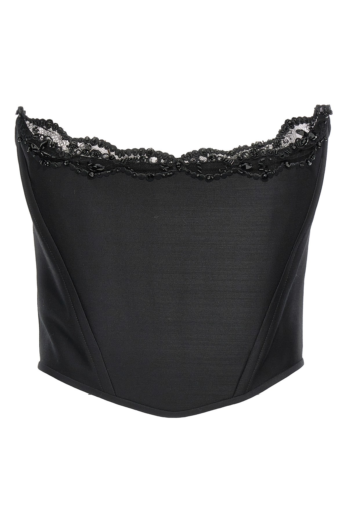 Dsquared2 "parisian Corset" Strapless Top In Black