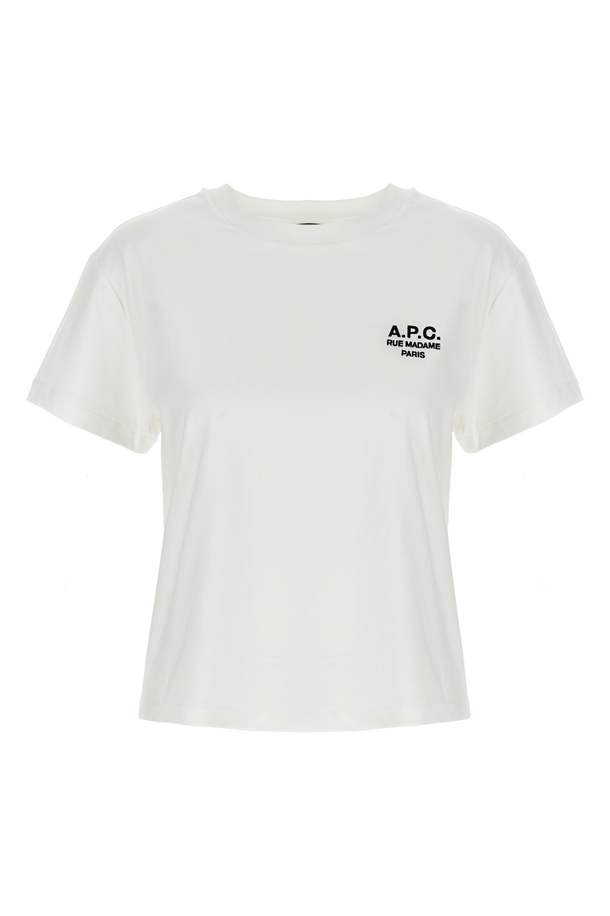 Apc A.p.c. Unisex Boxy T-shirt In Organic Cotton White Short Sleeves Women