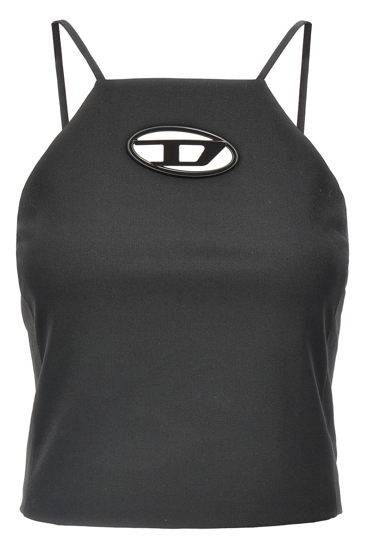 Diesel Women Black Stretch Polyester Blend T-wilight Top
