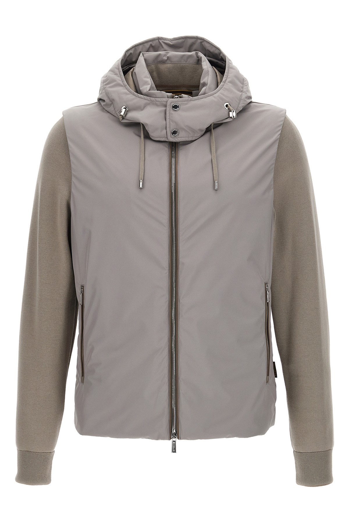 Moorer Dove Grey Polyester Evan Down Jacket
