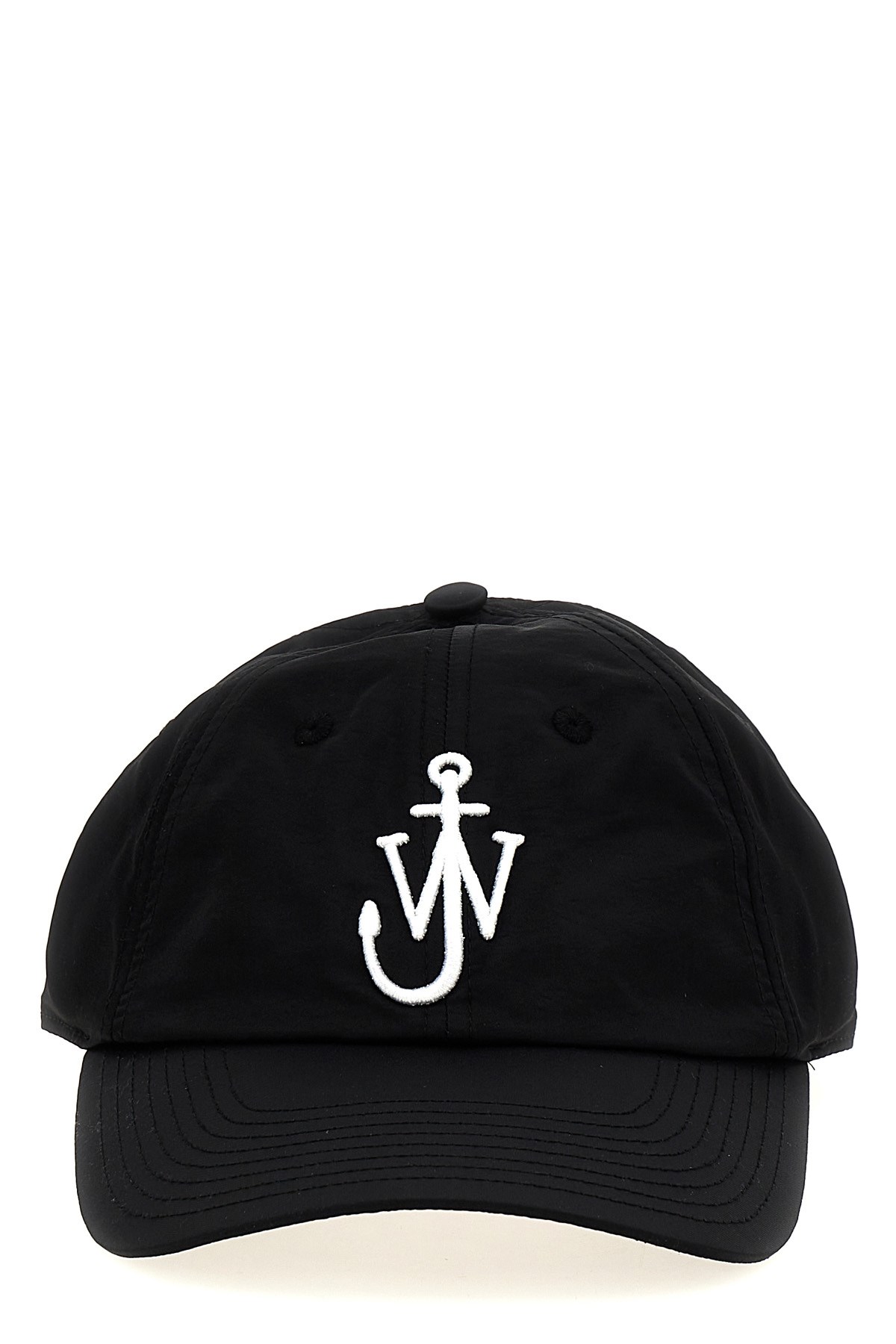 Jw Anderson Curved Peak Logo Embroidered Baseball Cap