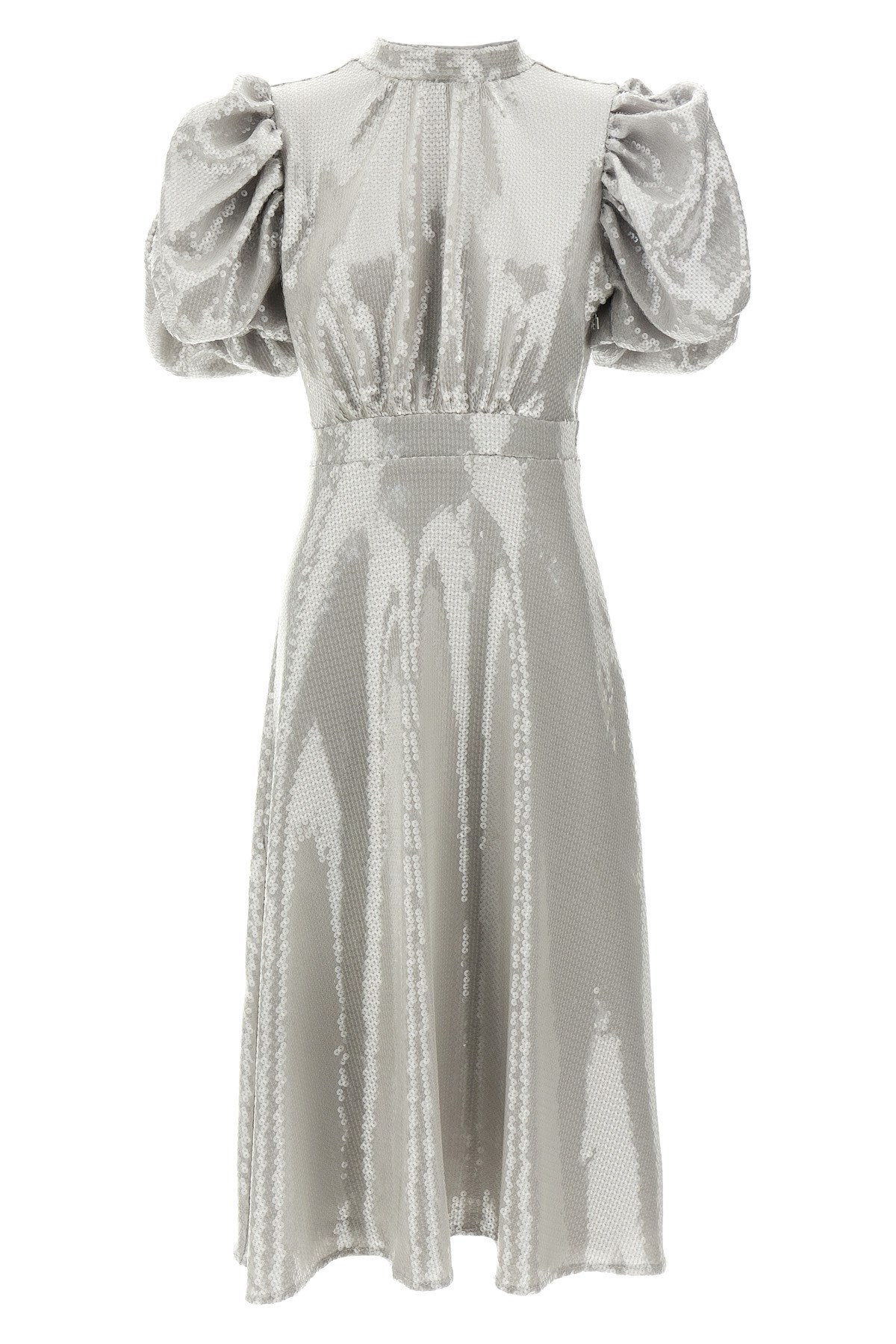 Rotate Birger Christensen All-over Sequin Midi Dress With Ribbon Fastenings
