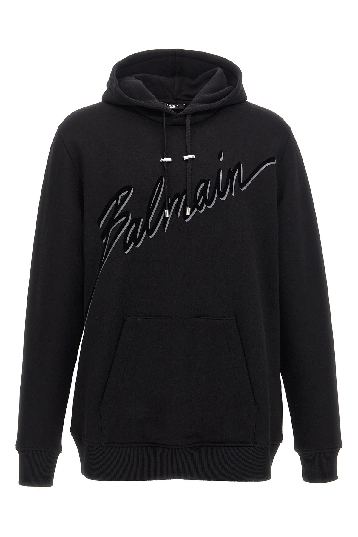 BALMAIN Velvet Logo Hoodie