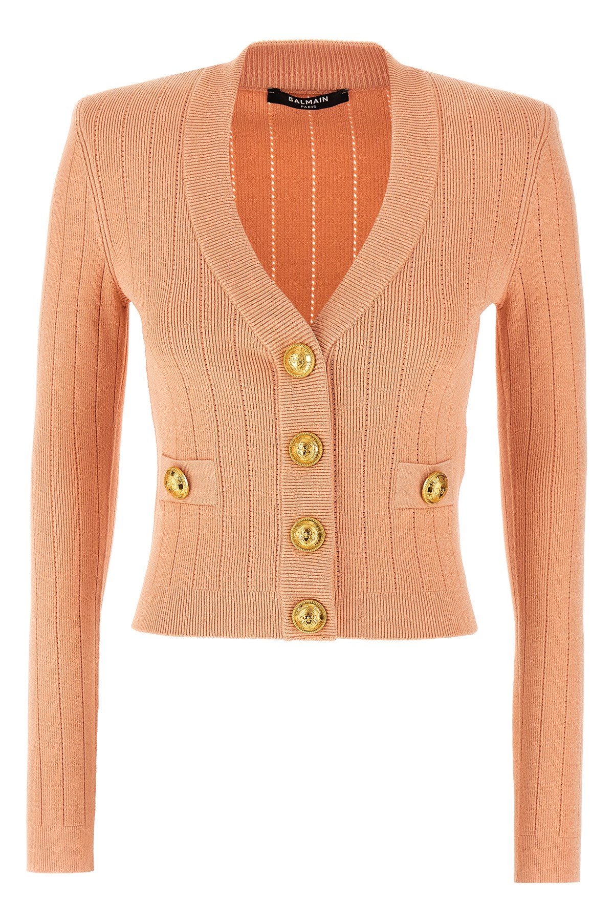 Balmain Women Buttoned V-necked Cardigan