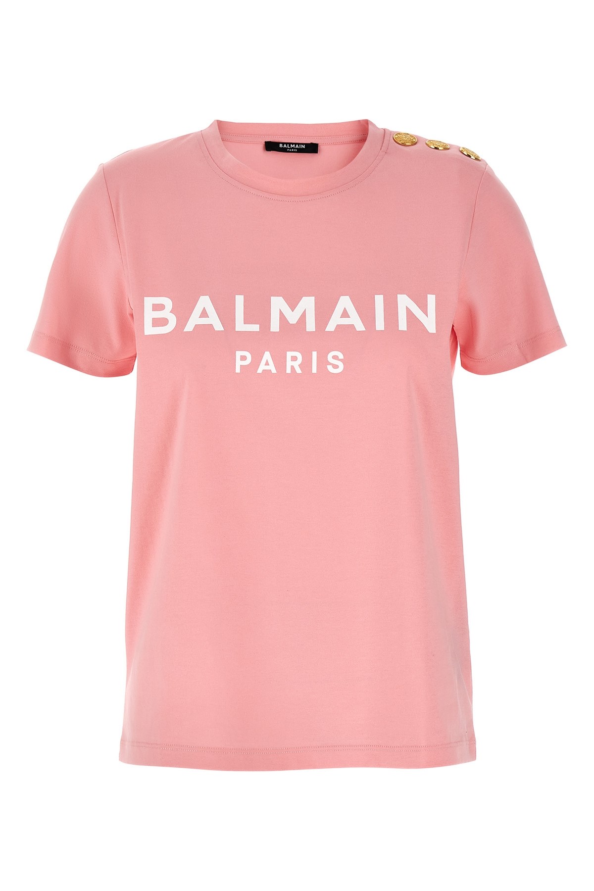 BALMAIN BALMAIN GOLD BUTTON T-SHIRT