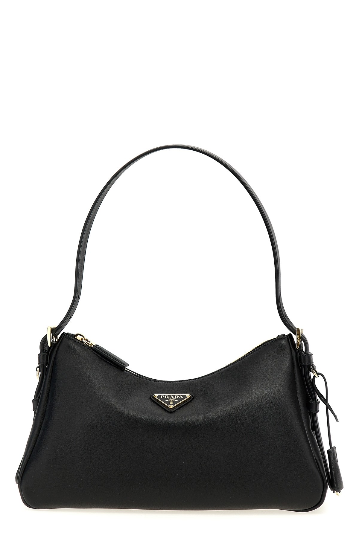 Prada Medium Aimee Zip Leather Shoulder Bag