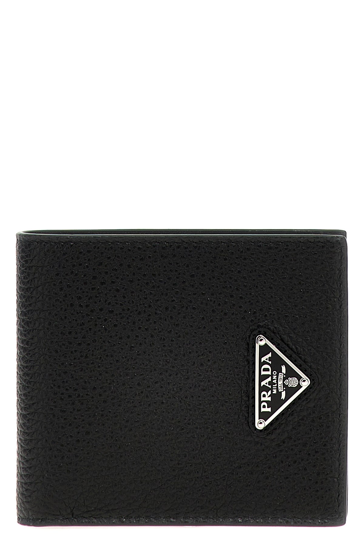 Prada Mens Black Re-nylon Small Recycled-nylon And Leather Wallet