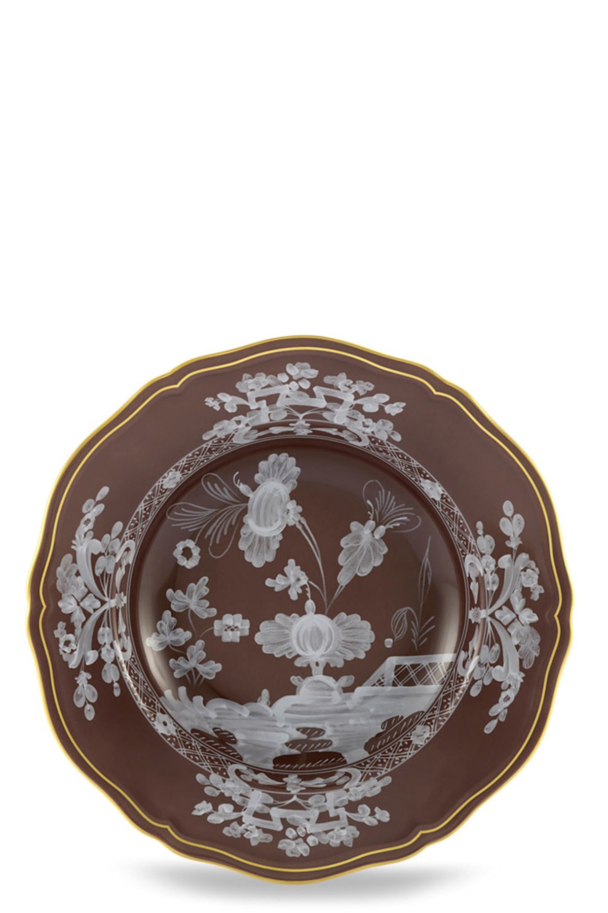 Ginori 1735 Soup Plate 'oriente Italiano' ⌀ 24 Cm In Brown