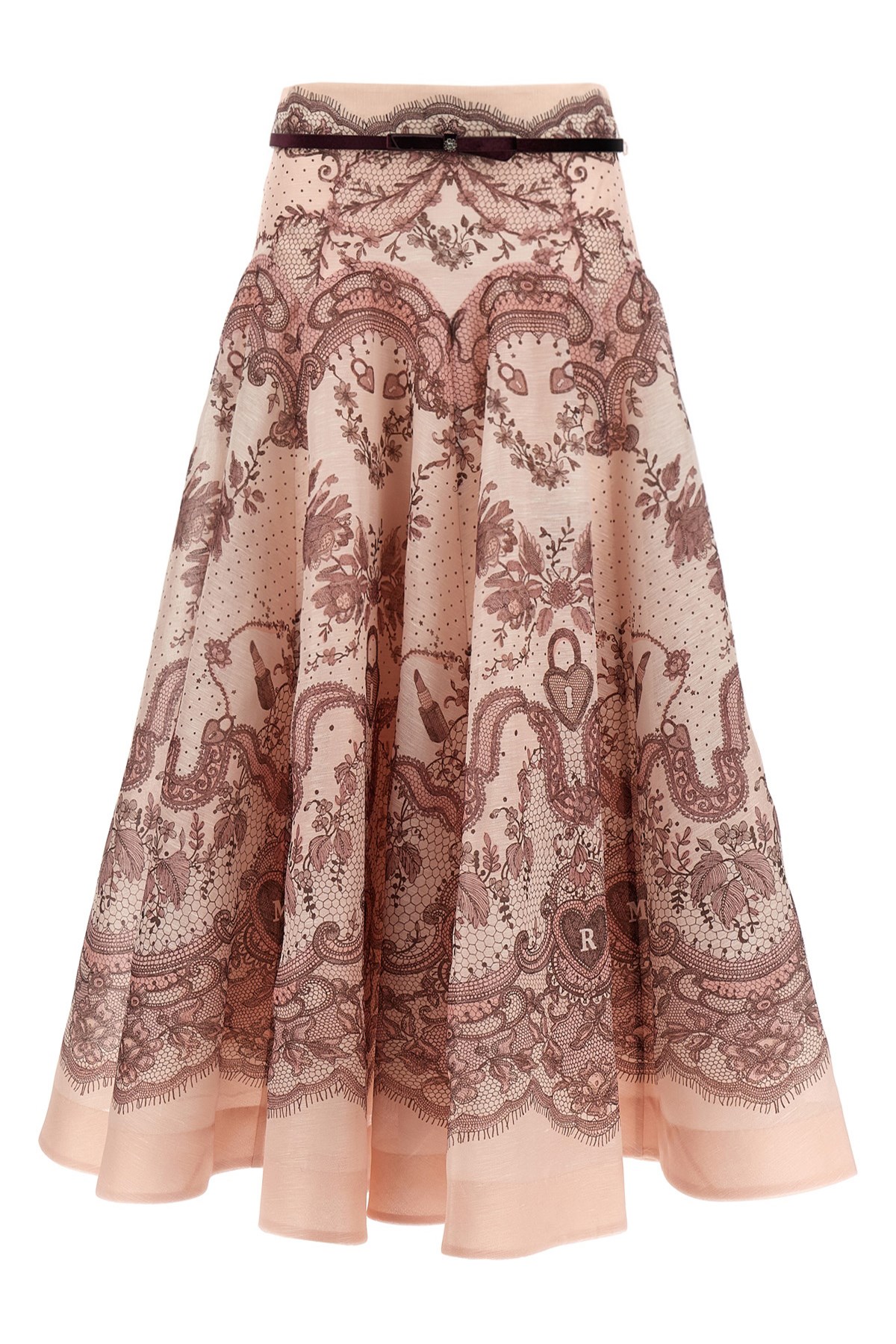 Zimmermann 'crush Flared Midi' Skirt