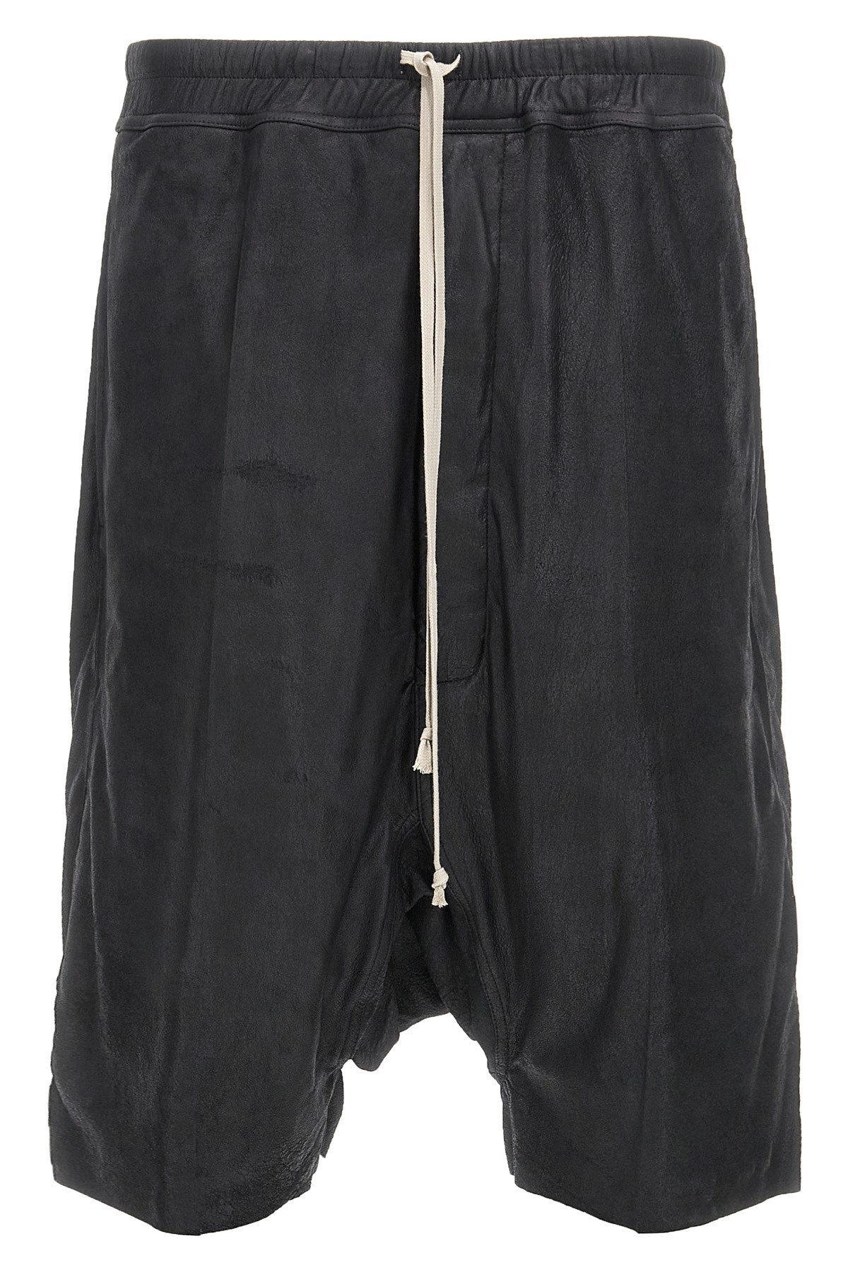 Rick Owens Bermuda Shorts With Back Pockets And Elastic Waistband