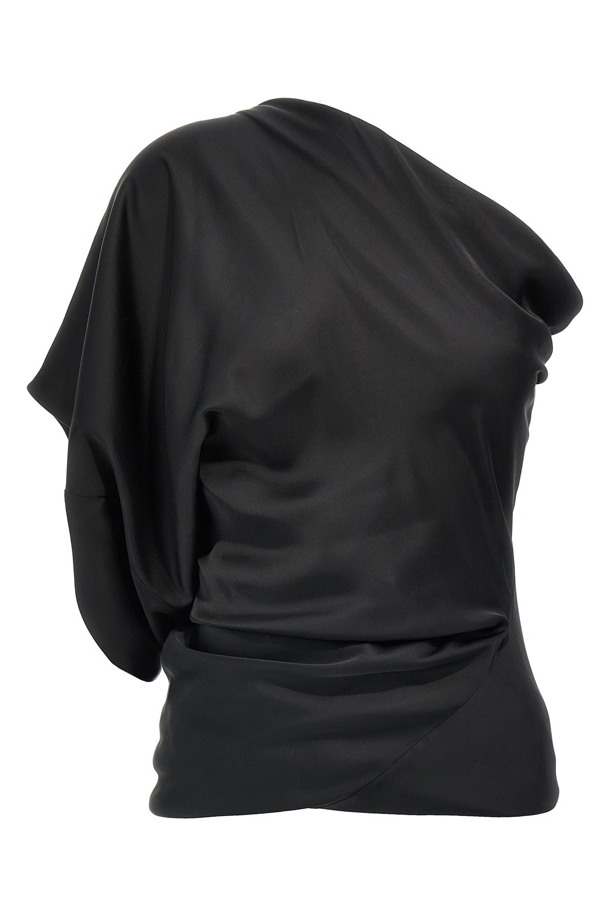 Rick Owens One Shoulder Top In Black