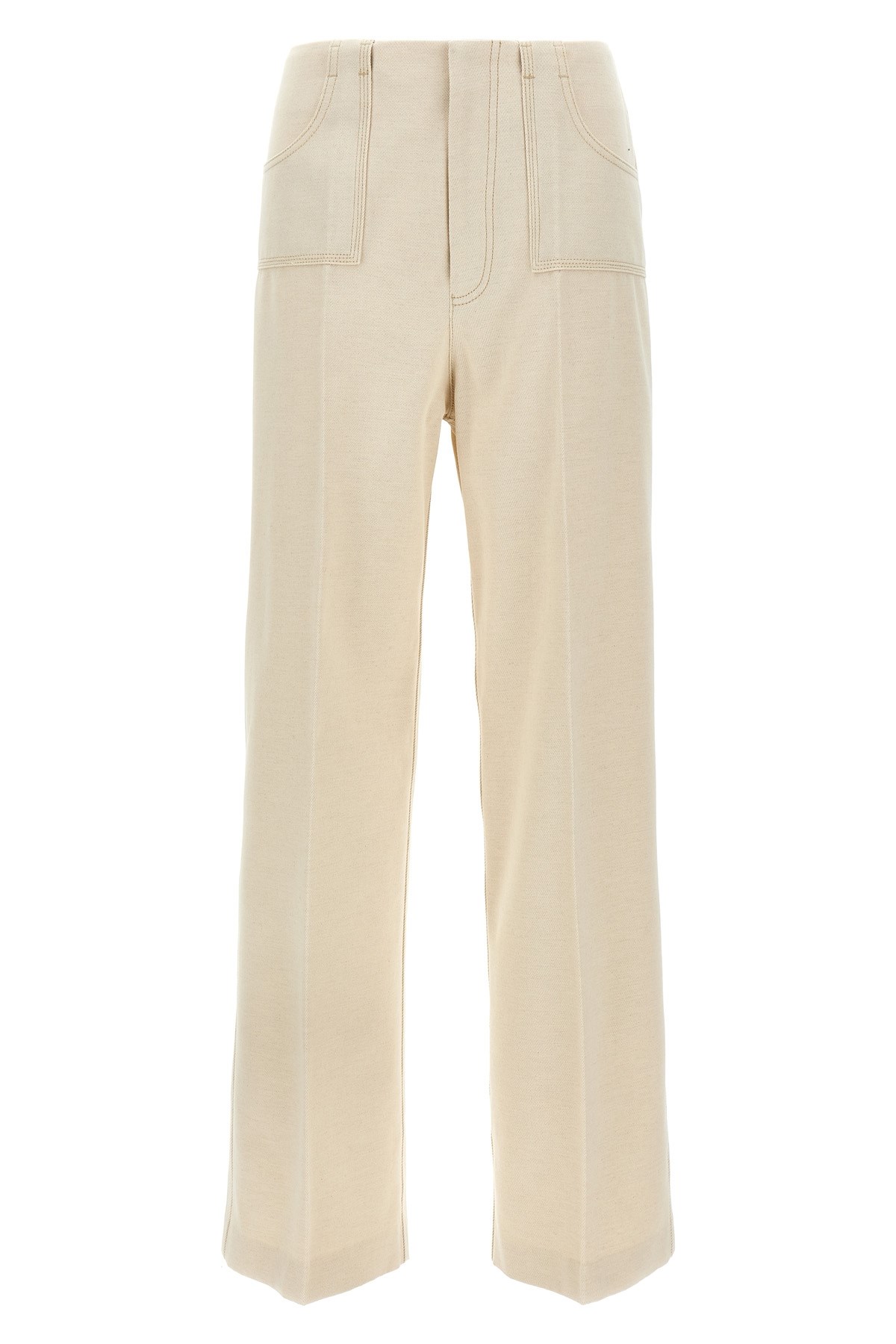 Philosophy Di Lorenzo Serafini Straight Wide-leg Cotton Blend Canvas Pants