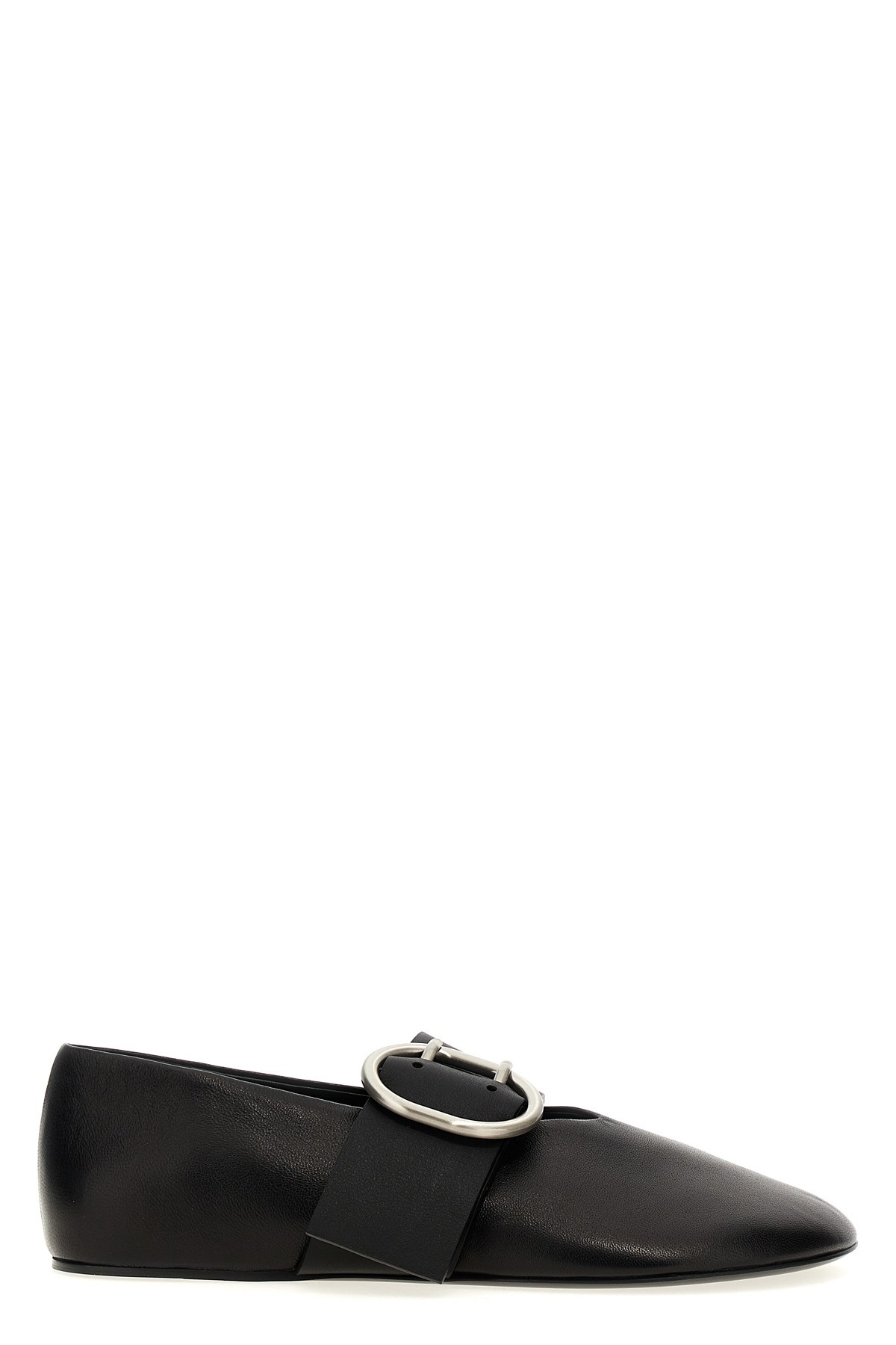 Shop Jil Sander Buckle Ballet Flats