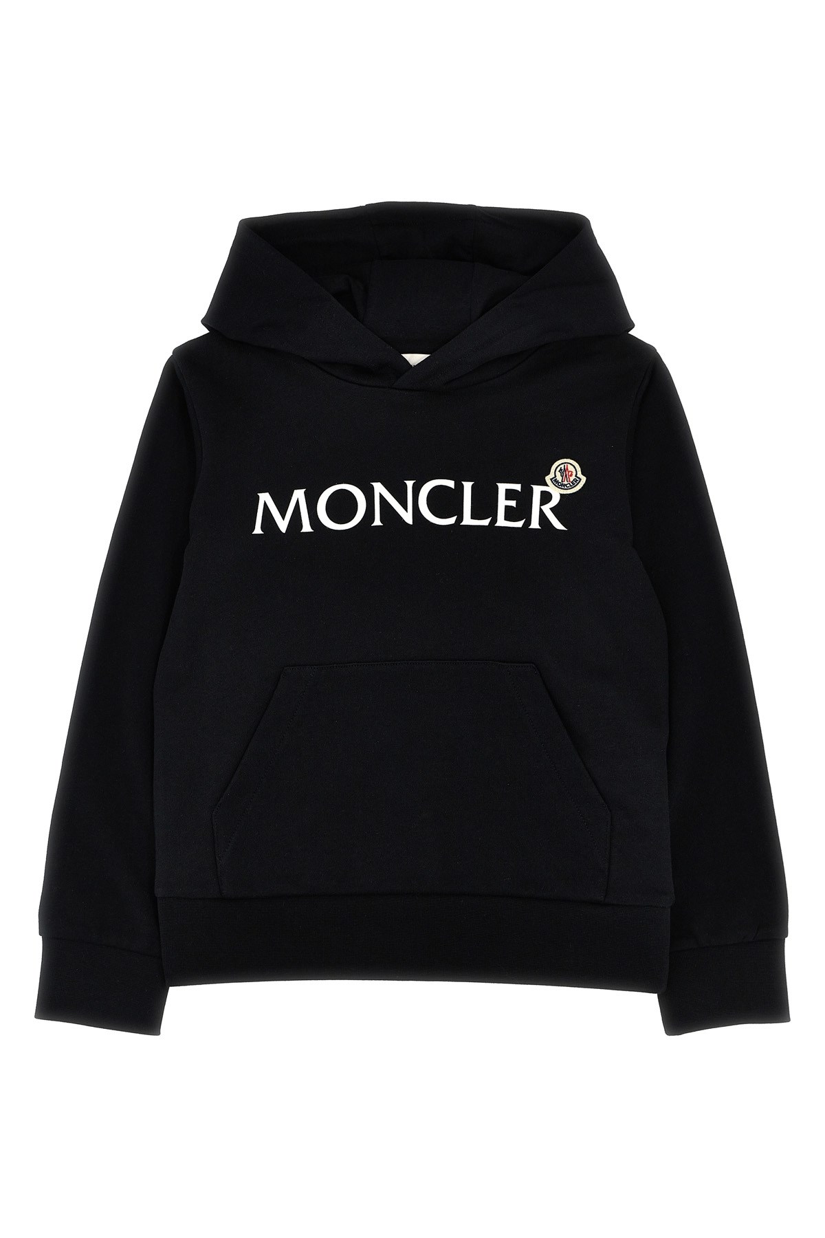MONCLER ENFANT Felpa Con Cappuccio Logo