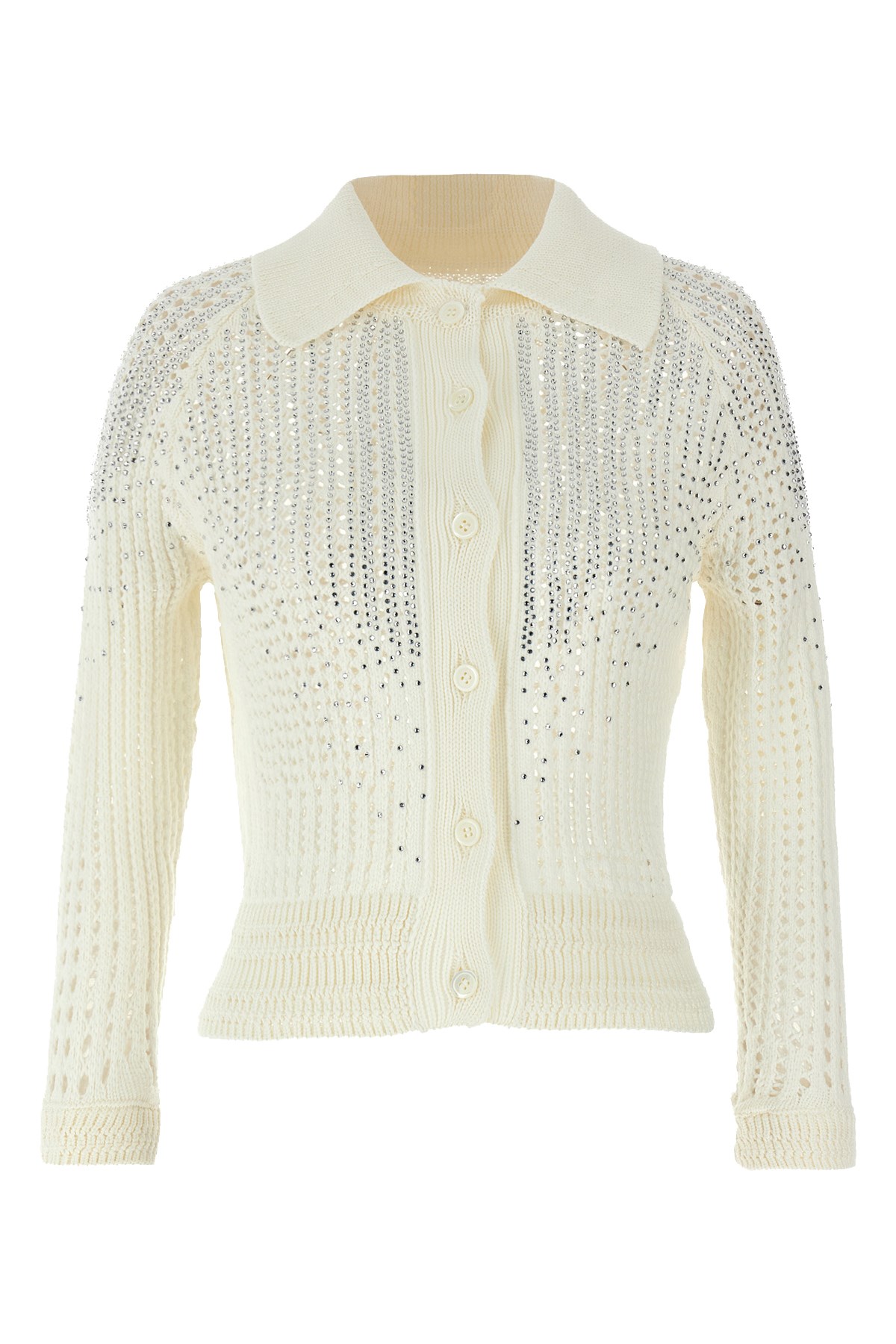 Ermanno Scervino Rhinestone Cardigan Sweaters And Cardigans