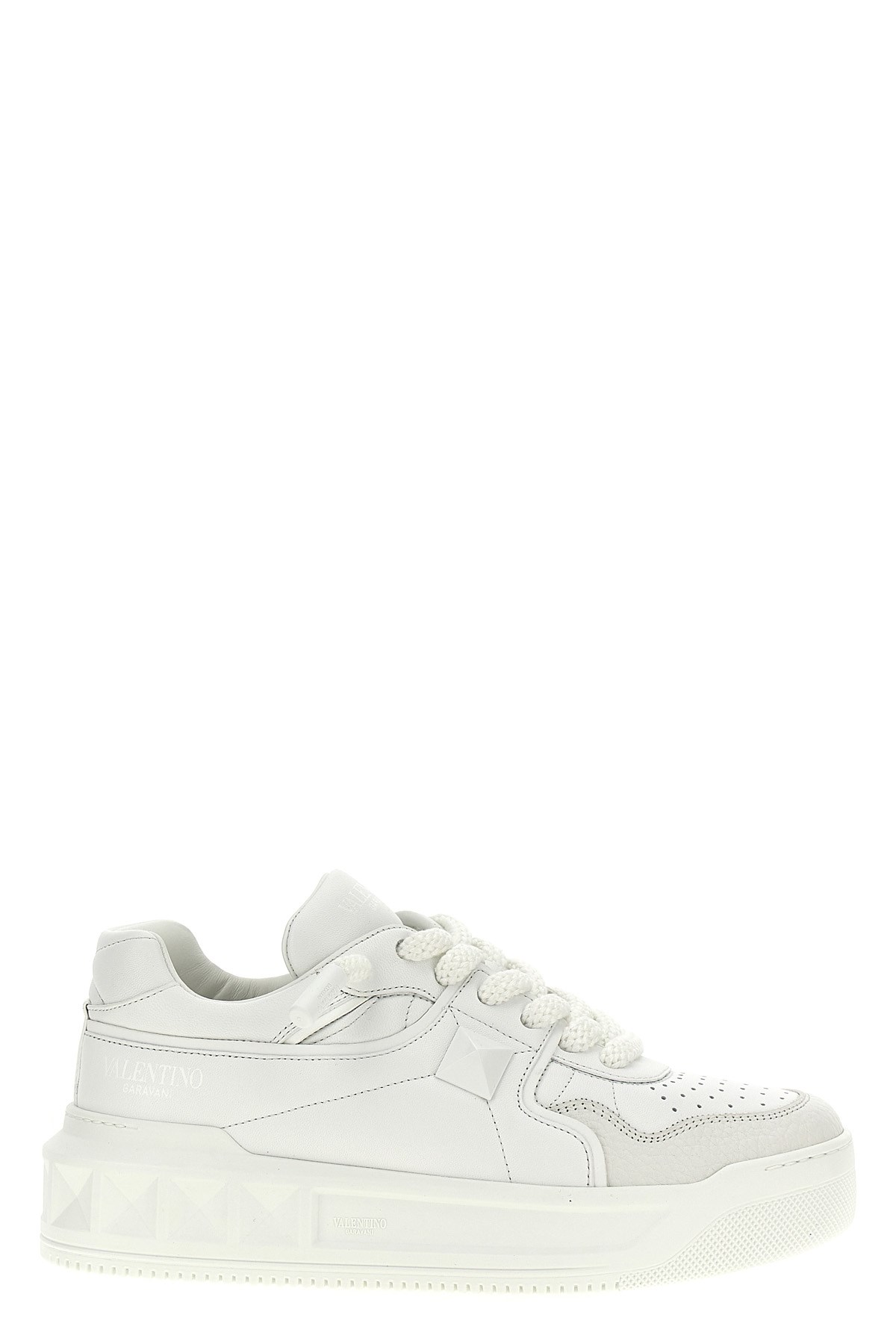 Valentino Garavani Mens White One Stud Xl Chunky-sole Leather Low-top Trainers