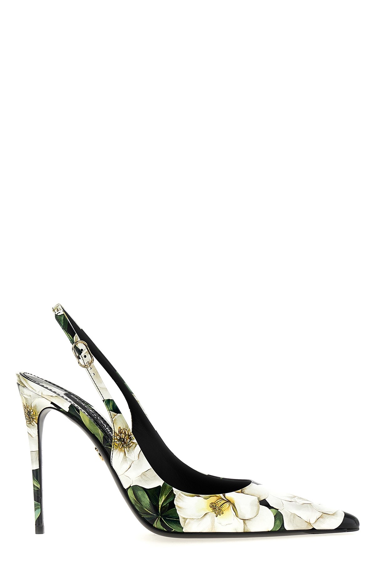 Dolce & Gabbana Printed Leather Slingback Pumps