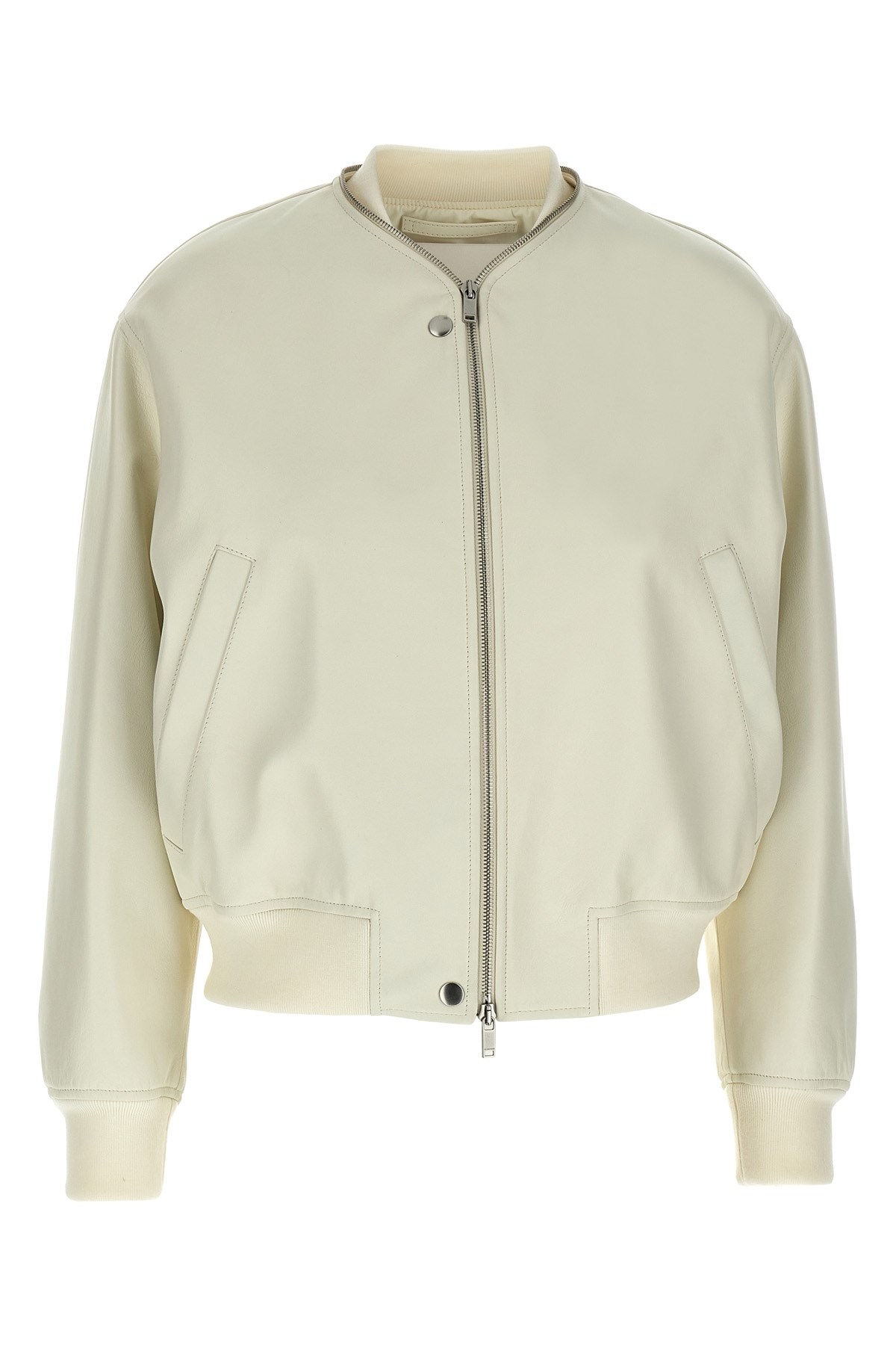 Jil Sander Bomber Jacket With Ribbed Cuffs And Hem
