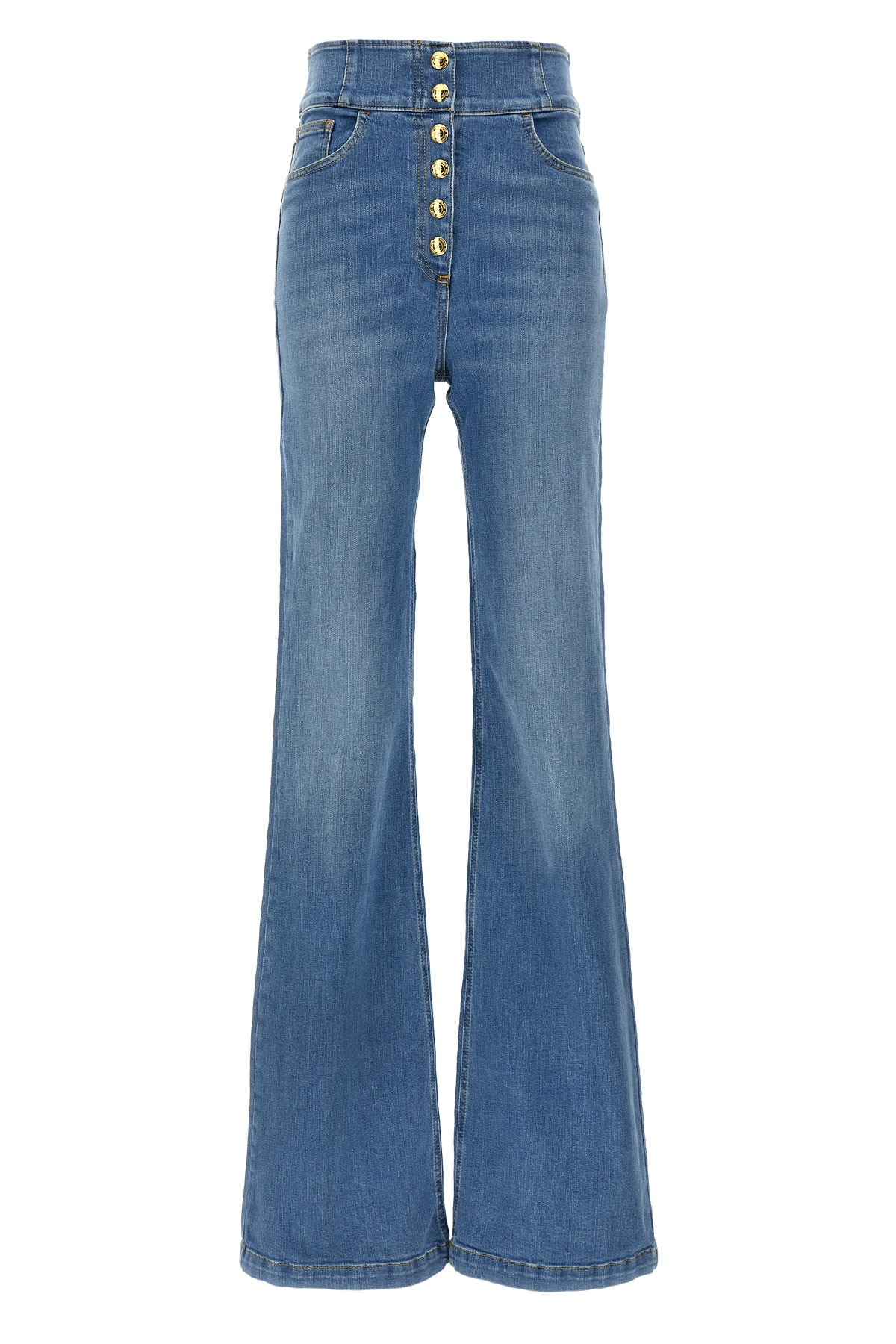 Elisabetta Franchi High-waisted Flared Denim Jeans